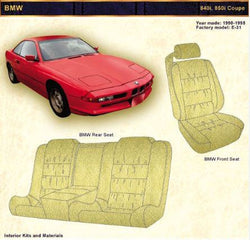 1990-1995 BMW 740i, 750i and Coupe Front Seat backrest Panels - Vinyl