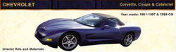 1991-1997 & 1999-ON CHEVROLET Corvette, Coupe & Cabriolet Front Seat upholstery kit - Leather