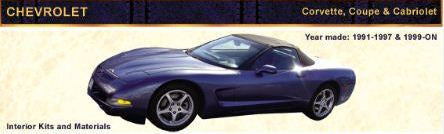 1991-1997 & 1999-ON CHEVROLET Corvette, Coupe & Cabriolet Front Seat upholstery kit - Vinyl