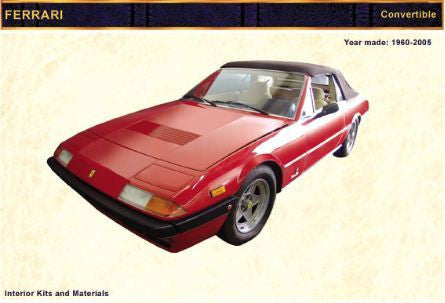 1960-2005 FERRARI Convertible Mondial Cab. Kit - Leather