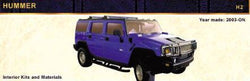 2003-ON HUMMER H2 Pair of Front Headrest Covers - Vinyl