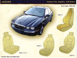 1984-ON JAGUAR Vanden Plas, Majestic, XJR Sedan Front Seat upholstery Kit Style 1 or 2 - Leather