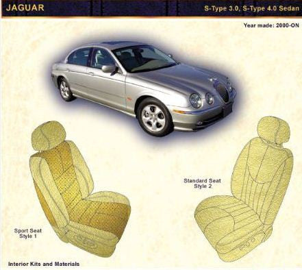 2000-ON JAGUAR S-Type 3.0, S-Type 4.0 and Sedan Pair of Front backrest Rear Panel Covers - Vinyl