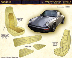 1985-94 PORSCHE 911, 964, Carrera, Carrera 2, Carrera 4 Coupe - Targa - Cabriolet - Speedster Headliner for coupe - Vinyl