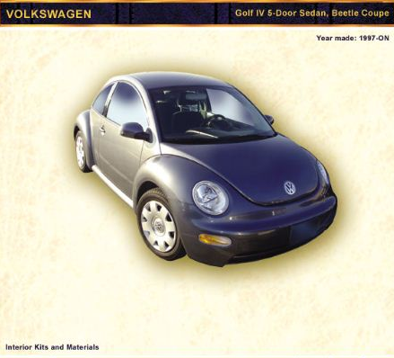 1987-ON VOLKSWAGEN Golf IV 5-Door Sedan, Beetle Coupe Front Seat upholstery Kit - Vinyl